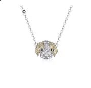 Silver Labrador Dog Necklace for Women