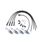 Bosch 4 Spark Plugs+Lead Kit for Ford Courier PA SGCD SACD 1.8L VC I4 78-86