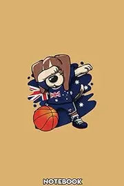 [PARKER BALL ROGER] Dabbing Beagle Australia Jersey Australian Basketball Fans Notebook: A blank lined basketball notebook 6x9 in 110 Pages that makes a fun basketball ... women's basketball, team basketball gifts