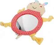 Kisangel Plush Car Mirror Bee Shape Design Extra Wide Angle Rearview Safety Mirror for Backseat No Assembly Required for Boy Girl and Car Truck