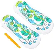 1Pair Acupressure Socks for Women Portable Massage Socks with Reflexology Diagrams Comfortable Breathable Material for Foot Fatigue Relief and of Massage