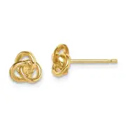 14k 14kt Yellow Gold Madi K Love Knot Post Earrings