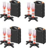 Emergency Lights, LED Roadside Warning Lights Flashing Road Safety Work Light Flare Strobe Light Warning Sticks with Storage Case