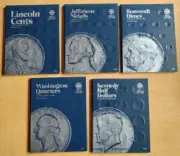 Set of 5 - Whitman Coin Folders 9004-9009-9029-9031-9699