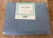 Martha Stewart Water Blue Twin Bed Flat Sheet 2004 MSE NEW