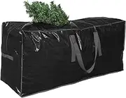 ProPik Artificial Tree Storage Bag | Fits Up to 7 ft. Tall Disassembled Tree | 45" x 15" x 20" Holiday Tree Storage Case | Perfect Xmas Storage Container with Sleek Zipper and Handles (Black)