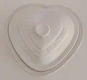 Le Creuset Heart-Shaped Enamel Cast Iron Dutch Oven White