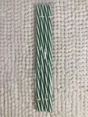 Cold Replacement To Go Straws Striped Green White