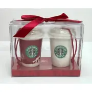 Starbucks Holiday 2006 To Go Cup Ornaments Christmas Ceramic Tumbler Set
