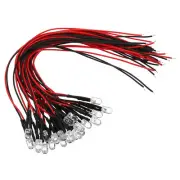 24pcs 3V - 6V 5mm LED Light Emitting Diodes Pre Wired Mini LED Lamp Bulb Red