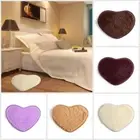 40x30cm Home Nonslip Plush Floor Memory Foam Bath Rug Flannel Carpet Heart Mat