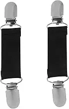 CLISPEED 3 Pairs Anti-Slip Fixed Buckle Mattress Bedsheet Grippers Fastener Bed Accessories Cushion Elastic Accessory Latch Straps Clips Hold Bed Cover Buckle Bedding Accessories Black