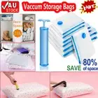 Vacuum Packing Bags 12PCS Storage Bags Hand Pump Seal Bags Space Saver