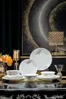 Artistic China Dinnerware Set with Gild, Refractory Bone China Dishes Set, In...