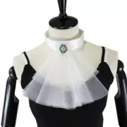 Collar Choker Ruffled Shawl Elizabethan Collar Medieval Cosplay