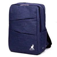 在飛比找Yahoo!奇摩拍賣優惠-全新英國 KANGOL 袋鼠 後背包 藍色雙肩包肩背包旅行包