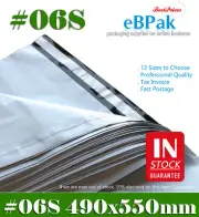 200x Poly Mailer 06S 490 x 550mm White Courier Mailing Satchel Self Sealing Bag