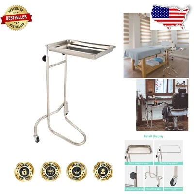 Durable Mayo Instrument Tray Stand with Swivel Casters for Easy Mobility