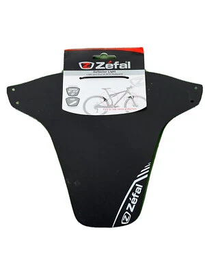 Zefal MTB Front Fork Fender Kit Black with Polar Grey Print / Zip Ties