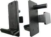 Hellery J Hooks for Power Rack, Attachment with Rubber Pads, Fitness to Hold Weight Lifting Bar, Steel