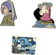 COLLBATH Unique Painting Brooch Set Enamel Alloy Brooches for Suits Random Style