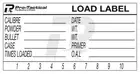 NEW Pro-Tactical Ammo Box Load Label Sticker 5 Pack - Bullet Data Rifle Reloads