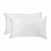 2x Quilted King Size Pillow Protectors Case Cotton Cover 51 x 92cm