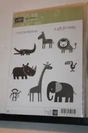 e Stampin Up Zoo Babies 10 pc NUM