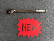 snap-on tools 3/8" drive ratchet long handle chrome fixed head FL80 NEW