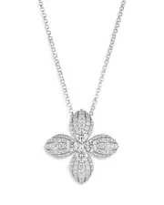 Roberto Coin 18K White Gold Love in Verona Diamond Necklace, 16 - Exclusive