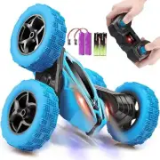 ORRENTE Remote Control Car RC Cars 2.4GHz Fast 4WD Double Sided 360° - Blue