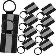 Sosoport Double Sided Reflective Keychain Labels Stylish Reflective Gear High Visibility Back Tag Pendants for Quick Installation for Keys Bags Bikes and More