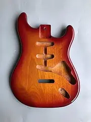 YoungMonic Electric Guitar Body Guitar Body Blank wood Mahogany Wood Glossy Painting SSH/SSS Style Guitar Replacement DIY (SSS Style)