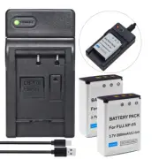2x Battery + Slim Charger for NP-85 NP85 Aiptek AHD H23 Easypix DVX5233 Camera