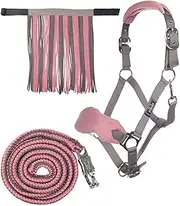 HKM 10734 Halter Set with Fly Fringe Knitted 180 cm Panic Hook