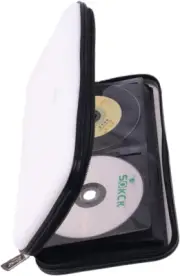 CD DVD Case, 72 Capacity Heavy Duty Wallet, DVD Case Holder for Car, Hard Shell