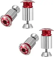 uxcell 2 Pair Bike Handlebar End Plugs Aluminum Bar End Caps 18-20mm Adjustment Expanding Locking with Screw for MTB Road BMX Fixed Gear Bike, Red