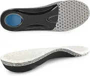 riemot Men's Arch Support Warm Insoles Comfort Lamb Wool Replacement Shoe Inserts Plantar Fasciitis Relief High Arch Orthotics Inserts for Work Boots Slippers Beige US12/ EU45