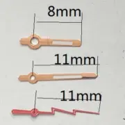 Red Second Hand with Green Lume Rose Gold Trim 11mm for Ronda 515 Quartz Movemen