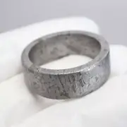 Muonionalusta meteorite carved ring, SIZE(US 12 ) meteorite ring, AB19