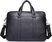 [HAMKVBPR] Mens Briefcase Leather Messenger Bag Business Travel Briefcase Duffel Bags Computer Notebook Satchel for Men Messenger Bag for Work Business