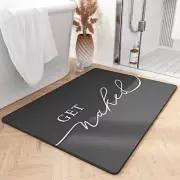 Bath Mat-Super Absorbent Quick Dry Bath Mats for Bathroom 17x24inch Black
