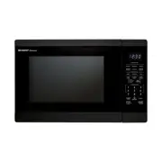 Sharp 1.4 CuFt Black Microwave Oven 1100 Watts Sensor Cook Auto Defrost