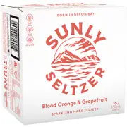 Sunly Seltzer Blood Orange & Grapefruit Can 330mL