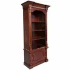 Solid Mahogany Wood 4 Shelves and Cupboard Bookshelf / PRE-ORDER