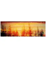 Marmont Hill Fall Trees in the Sunset Painting Print on Wrapped Canvas