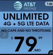 Unlimited Enterprise Data Plan AT&T 4G LTE 5G Hotspot Internet $70/ Month 2TB