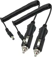 tunghey 2Pack DC 5.5 x 2.1mm Car Charger Connector Cord 12V- 24V Cigarette Lighter Power Supply Adapter Charger Cable for Car Truck Bus Va-n Boat 1.5M (5.5mmx2.1mm)