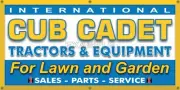 CUB CADET IH LAWN GARDEN TRACTORS DEALER SALES OLD SCHOOL SIGN REMAKE BANNER