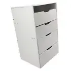 YA Vanity Desk With Flip Top Mirror Light Makeup Table With Drawers Stool Storag